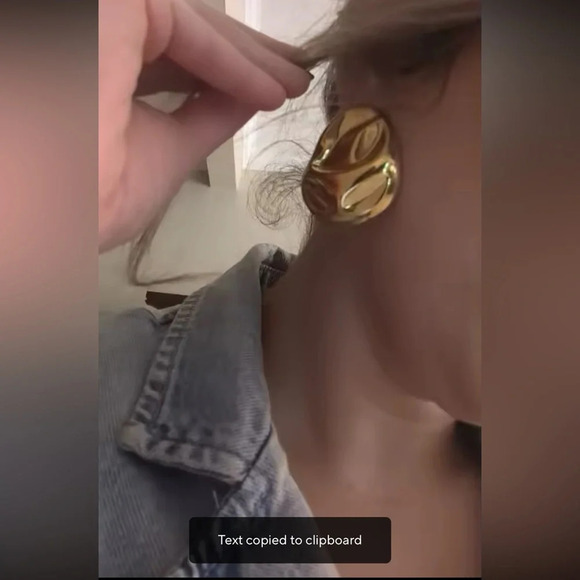 Vintage Gold Geometric 18K Gold Stainless Steel Waterproof Earrings - Picture 8 of 10